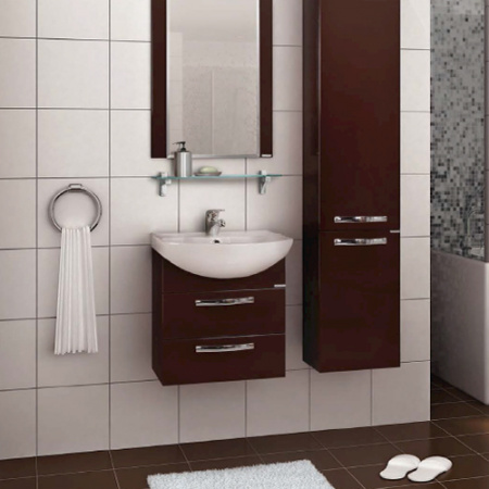 Тумба под раковину Акватон Ария 50 М 1A140001AA430 тёмно-коричневая фото