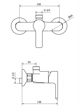 Смеситель для душа Cezares Dolce DOLCE-DM-01-Cr фото