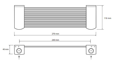 Полка для полотенец Bemeta Dark 146102270 черная матовая фото