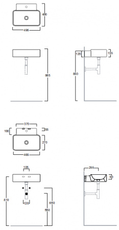 Подвесная раковина Simas Flow FL16bi*0 49 см фото