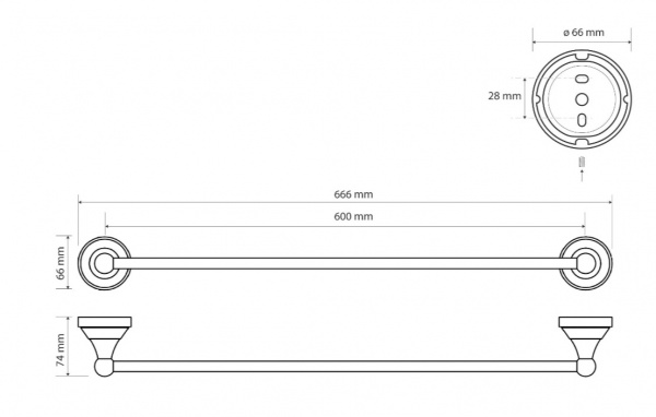 Полотенцедержатель Bemeta Kera 144704047 60 см фото