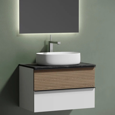 Столешница с отверстием под смеситель Sancos TT80A1X 80 см, black sky фото