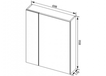 Зеркало-шкаф Aquanet Эвора 70 00184305 фото