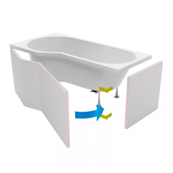 Фронтальная панель Excellent Be Spot 160*80 OBEX.BSL16WH левая фото