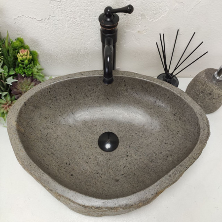 Накладная раковина из речного камня RS01472 () C7 фото