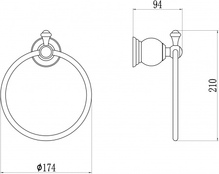 Полотенцедержатель Savol 57B S-05760B фото