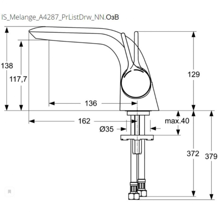 Смеситель для раковины Ideal Standard MELANGE A4287AA фото