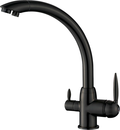 Смеситель для кухни с подключением к фильтру Savol S-L1699T черный фото