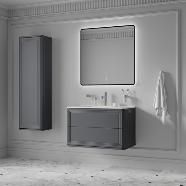 Шкаф-пенал Iddis Oxford Neo OXN40D0i97 темно-серый фото