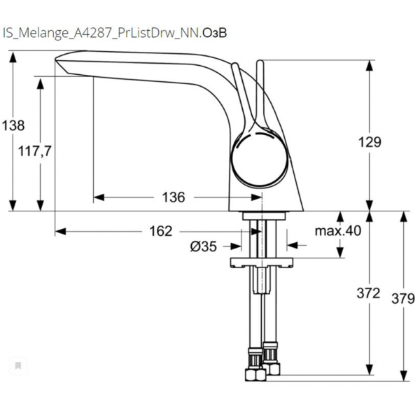 Смеситель для раковины Ideal Standard MELANGE A4287AA фото