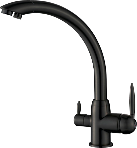 Смеситель для кухни с подключением к фильтру Savol S-L1699T черный фото