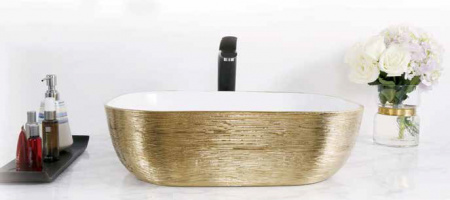 Накладная раковина CeramaLux NC D1333H130 45,5х32 фото