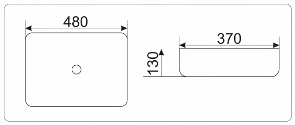 Накладная раковина GID MNC606 48х37 фото