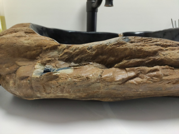 Накладная раковина из окаменелого дерева FSB-0416 (76*49*23) фото