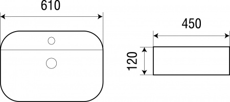 Накладная раковина WeltWasser Elbach ELBACH 2205 61х45 фото