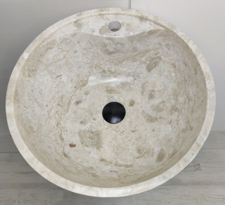 Напольная раковина из мрамора Indo Pedestal Beige Spiral MN-392 фото