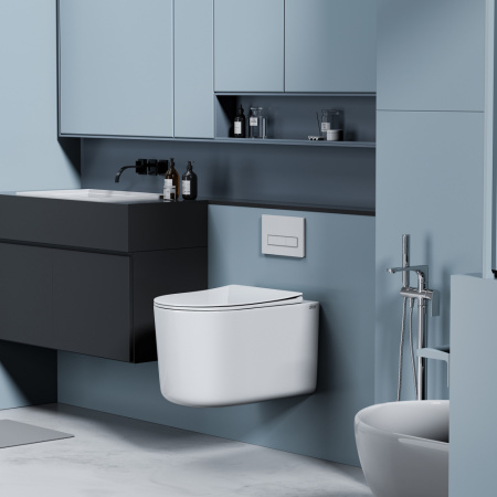 Подвесной унитаз с ультратонким ободком Abber Ultra AC1302 фото