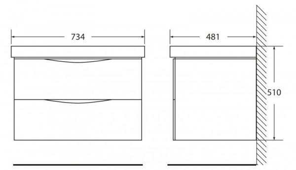 Тумба под раковину BelBagno Fly FLY-700-2C-SO-RW-P 70 см фото