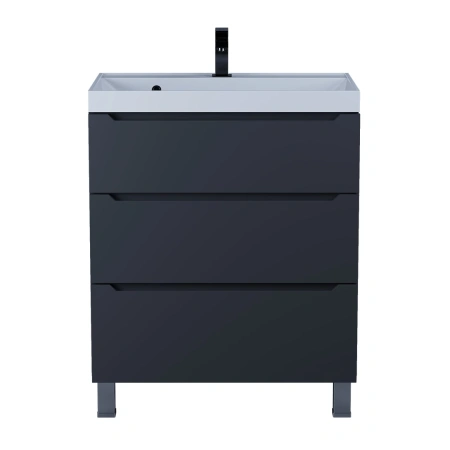 Тумба под раковину напольная Uperwood Tanos 70 291020333 черная матовая фото