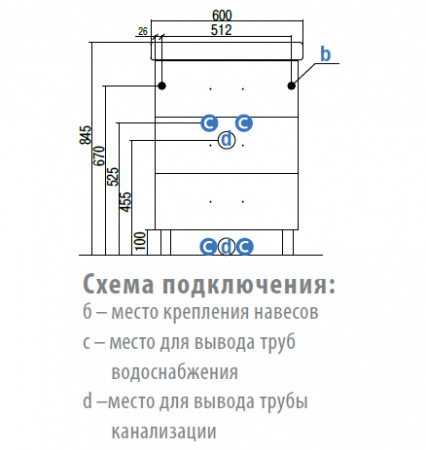 Тумба под раковину Акватон Америна 60 М 1A168901AM950 чёрная фото