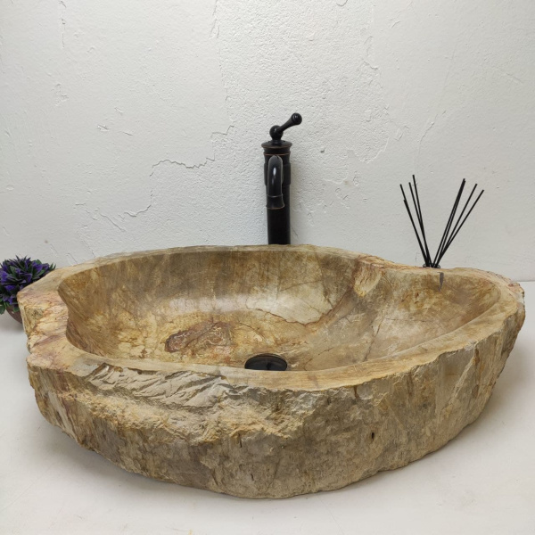 Накладная раковина из окаменелого дерева Fossil Basin OD-01216 (76*46*15) фото