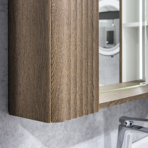 Зеркало-шкаф Comforty Ангара-90 00-00019939 дуб темно-коричневый фото