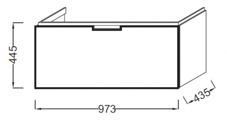 Тумба с раковиной Jacob Delafon Reve 100 EB1132-G1C фото