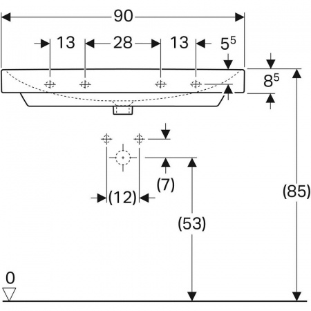 Раковина Geberit Smyle Square 500.251.01.1 фото