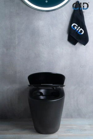 Унитаз приставной Gid TRS-269BM черный матовый фото