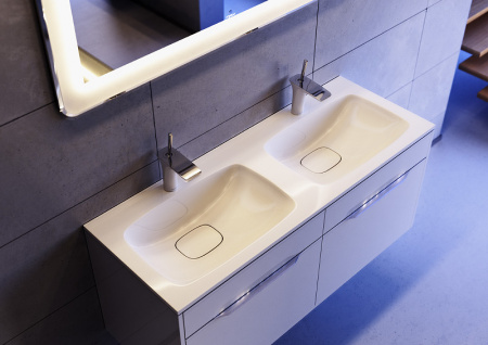 Тумба с двойной раковиной Aqwella 5 Stars Malaga 120 Mal.01.12 фото