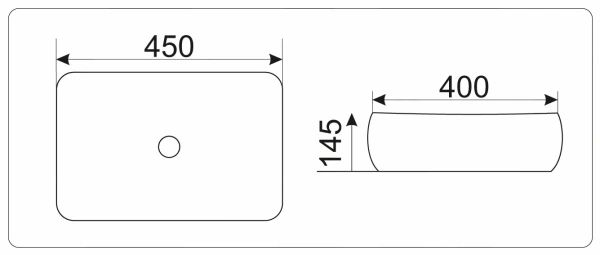 Накладная раковина GID MNC554 45х40 фото