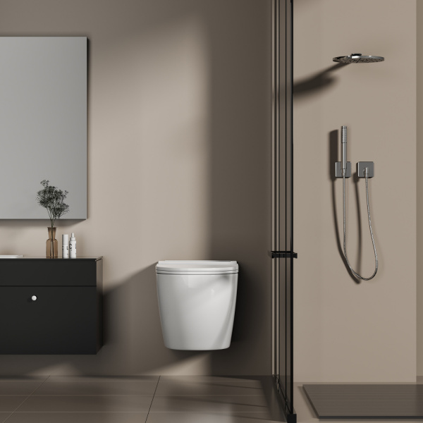 Подвесной унитаз с импульсным смывом Abber Bequem AC1126P фото