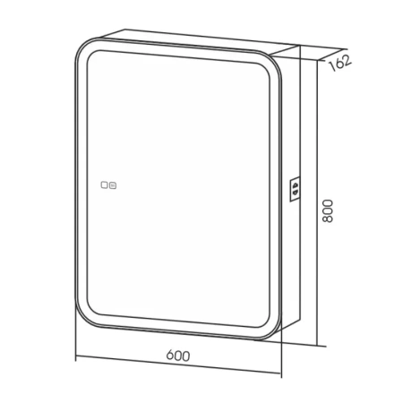 Зеркальный шкаф с подсветкой и подогревом Aquame AQM9201 60x80 фото