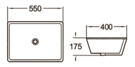 Встраиваемая раковина SantiLine SL-3004 55x40 фото