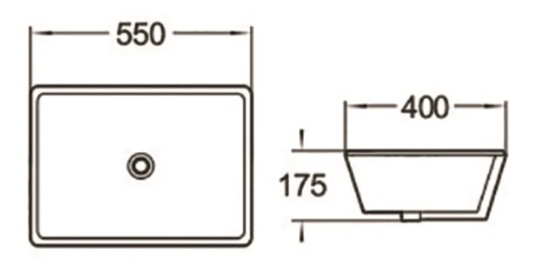 Встраиваемая раковина SantiLine SL-3004 55x40 фото