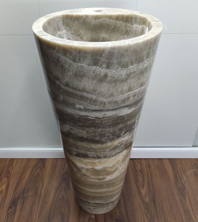 Раковина напольная из оникса Grey ON-01366 (40*40*90) фото