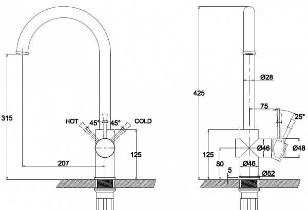 Смеситель для кухни Kaiser Milos 51044-1An фото
