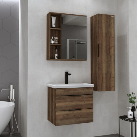 Зеркало-шкаф Grossman Форта 70 2070022 темный дуб галифакс фото