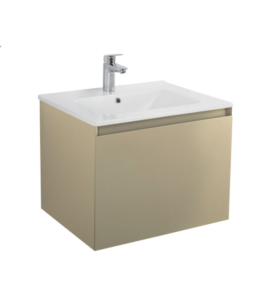 Тумба под раковину Art&Max Latina AM-Latina-600-1C-SO-BGM серо-бежева матовая фото