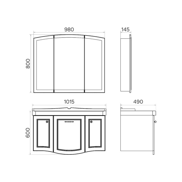 Тумба Comforty Палини-100 белый глянец с раковиной 3310 фото