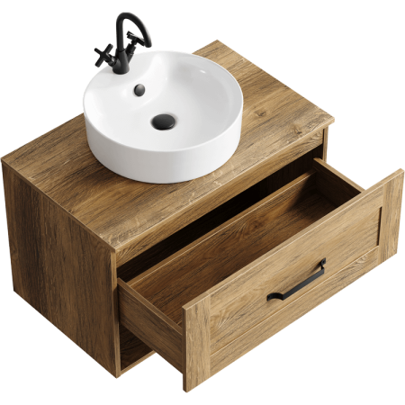 Тумба под раковину угловая Aqwella Craft 80 CRF0108DB дуб балтийский фото