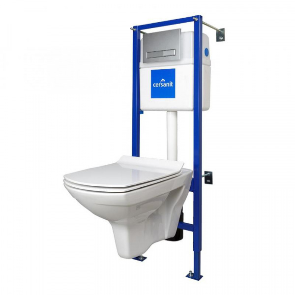 Комплект подвесной унитаз с инсталляцией Cersanit Carina S-SET-CARC/LPRO/S-DL/Cm-w фото