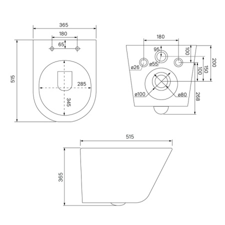 Подвесной унитаз со смывом торнадо Iddis Calipso CAQRDSEi25 с сиденьем фото