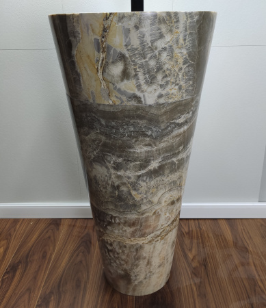 Раковина напольная из оникса Grey ON-01353 (45*45*90) фото