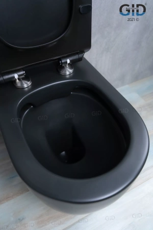 Унитаз напольный с бачком Gid Tr2177BM черный матовый фото