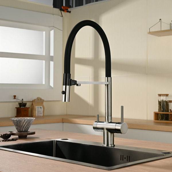 Смеситель для кухни с подключением к фильтру Vincea VKF-120CH хром фото