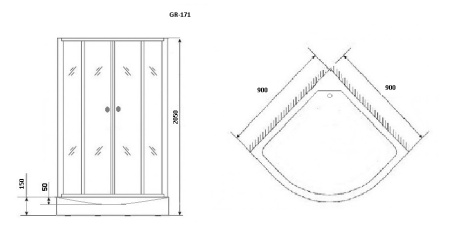 Душевая кабина Grossman GR171 90x90 фото
