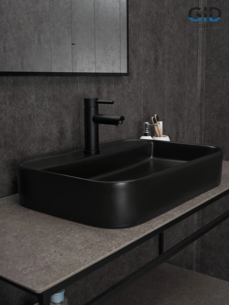 Накладная раковина GID Bm9660 53376 60x40 черная матовая фото