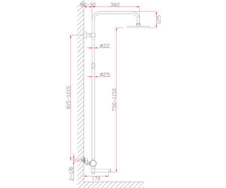 Душевая система (стойка) Bronze de Luxe Avantgarde 2039GB фото