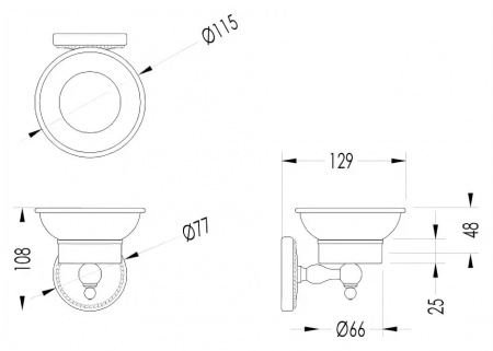 Мыльница настенная Devon & Devon Dorothy DOR401CR хром фото